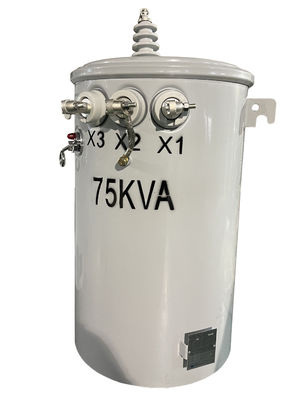 কেনা 75KVA পোল মাউন্টেড অয়েল টাইপ ট্রান্সফরমার 7620V 13200V সিঙ্গেল ফেজ অনলাইনে উৎপাদন