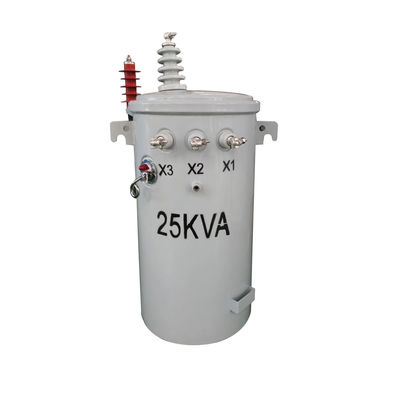 কেনা 25 Kva একক ফেজ মেরু মাউন্ট ট্রান্সফরমার তেল নিমজ্জিত Hv শক্তি অনলাইনে উৎপাদন