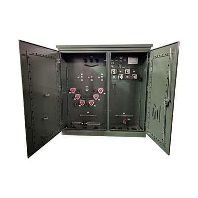 কেনা 3 ফেজ প্যাড মাউন্ট বিতরণ ট্রান্সফরমার 3750 Kva 13.2KV মৃত ফ্রন্ট লুপ খাওয়ানো অনলাইনে উৎপাদন