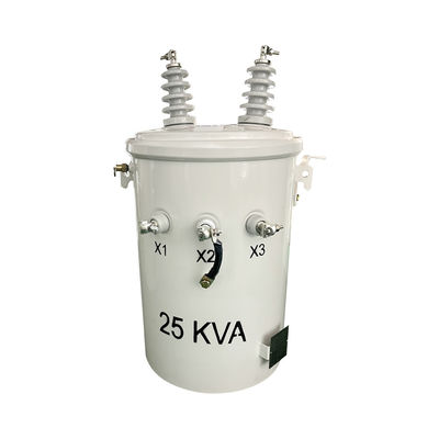 কেনা 25kva একক ফেজ তরল ভরাট মেরু মাউন্ট ওভারহেড বিতরণ ট্রান্সফরমার 12470v থেকে 480v অনলাইনে উৎপাদন