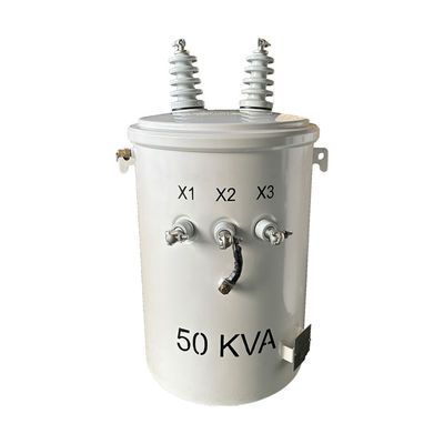 কেনা 50kva সিঙ্গল ফেজ পাওয়ার পোল ট্রান্সফরমার স্টেপ ডাউন বৈদ্যুতিক ট্রান্সফরমার অনলাইনে উৎপাদন