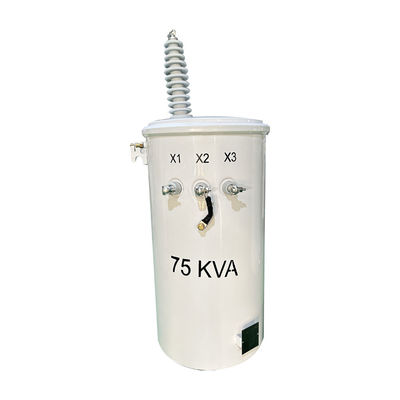 কেনা 75 kva একক ফেজ পল মাউন্ট ট্রান্সফরমার আইইইই/এএনএসআই স্ট্যান্ডার্ড 12470V থেকে 480V পাওয়ার পল ট্রান্সফরমার অনলাইনে উৎপাদন