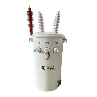 কেনা 167 Kva সিঙ্গল ফেজ পোল মাউন্ট ট্রান্সফরমার পাওয়ার 35KV ANSI / IEEE স্ট্যান্ডার্ড C57।12.20 অনলাইনে উৎপাদন