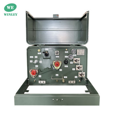 কেনা 25kva একক ফেজ প্যাড মাউন্ট ট্রান্সফরমার তেল নিমজ্জিত বিতরণ ট্রান্সফরমার 13800V প্যাড উপর বহিরঙ্গন মাউন্ট জন্য অনলাইনে উৎপাদন