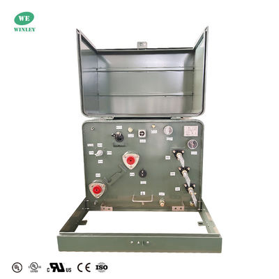 কেনা ইউএল তালিকাভুক্ত 167kVA একক ফেজ প্যাড মাউন্ট ট্রান্সফরমার 13800V থেকে 120V তেল নিমজ্জিত বিতরণ ট্রান্সফরমার ANSI আইইইই স্ট্যান্ডার্ড অনলাইনে উৎপাদন