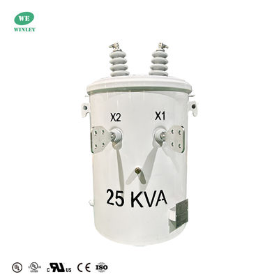 কেনা ইউএল শংসাপত্র 25 Kva একক ফেজ মেরু মাউন্ট ট্রান্সফরমার পাওয়ার ওভারহেড বিতরণ তেল ডুবে ট্রান্সফরমার 12470V থেকে 480V DOE 2016 অনলাইনে উৎপাদন