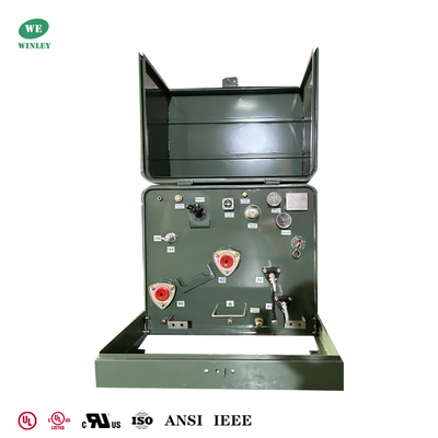 কেনা ইউএল তালিকাভুক্ত 75Kva একক ফেজ প্যাড মাউন্ট ট্রান্সফরমার পাওয়ার বিতরণ 480V থেকে 120V এএনএসআই আইইইই স্ট্যান্ডার্ড অনলাইনে উৎপাদন