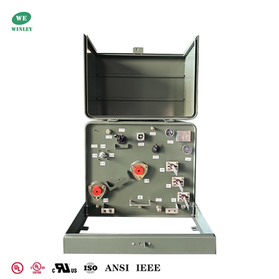 কেনা 75Kva একক ফেজ প্যাড মাউন্ট বিতরণ ট্রান্সফরমার পাওয়ার বিতরণ লুপ ফিড 13800V থেকে 240V UL / cUL শংসাপত্র সহ অনলাইনে উৎপাদন
