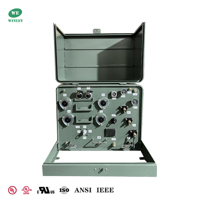 কেনা 100kva 1 ফেজ প্যাড মাউন্ট ট্রান্সফরমার 22900V থেকে 120V পাওয়ার ডিস্ট্রিবিউশন ট্রান্সফরমার ANSI IEEE DOE 2016 স্ট্যান্ডার্ড পূরণ করুন অনলাইনে উৎপাদন
