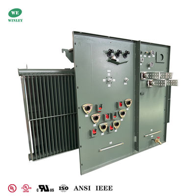 কেনা UL Listed 2.5 MVA Three Phase Pad Mounted Transformer 2500KVA Oil-Immersed 12470V To 400V ANSI/IEEE Standards অনলাইনে উৎপাদন
