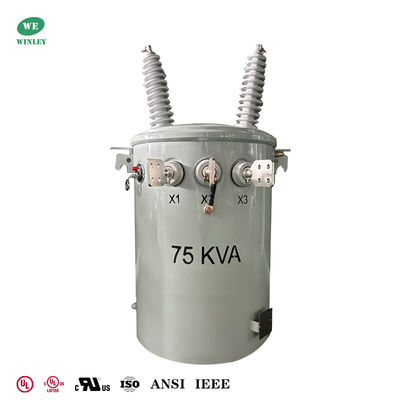 কেনা 75Kva Single Phase Pole Mounted Transformer Overhead Distribution  Dual Windings 34500V to 120/240V UL/cUL Listed অনলাইনে উৎপাদন