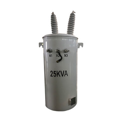 25kva তেল নিমজ্জিত বিতরণ ট্রান্সফরমার একক ফেজ মেরু মাউন্ট ট্রান্সফরমার