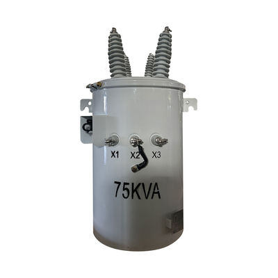 75kva একক ফেজ বৈদ্যুতিক মেরু মাউন্টড টাইপ বিতরণ ট্রান্সফরমার 34500V থেকে 240V