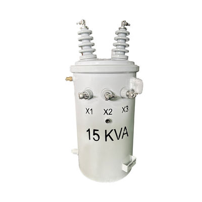 15kva সিঙ্গল ফেজ ওভারহেড ডিস্ট্রিবিউশন ট্রান্সফরমার তেল নিমজ্জিত 13200GrdY/7620