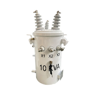 10kva একক ফেজ পোল মাউন্ট ট্রান্সফরমার তেল ডুবে প্রকার 4160V থেকে 240V