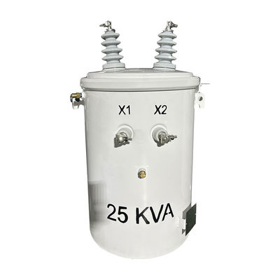 25 কেভিএ একক ফেজ মেরু বিতরণ ট্রান্সফরমার 12470V থেকে 277V এএনএসআই আইইইই