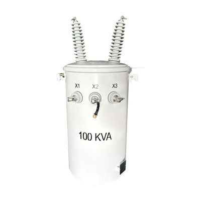 100KVA একক ফেজ মেরু ওভারহেড বিতরণ ট্রান্সফরমার তেল নিমজ্জিত 34500V থেকে 120V