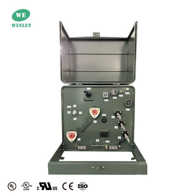 একক ফেজ প্যাড মাউন্ট ট্রান্সফরমার তরল ভরা 100Kva 12470GrdY/7200 DOE 2016 দক্ষতা রেটিং