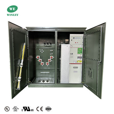 3000 Kva 3 ফেজ প্যাড মাউন্ট ট্রান্সফরমার স্টেপ-ডাউন 24940V & 12470V UL সার্টিফাইড DOE 2016 ANSI IEEE স্ট্যান্ডার্ড পূরণ করে