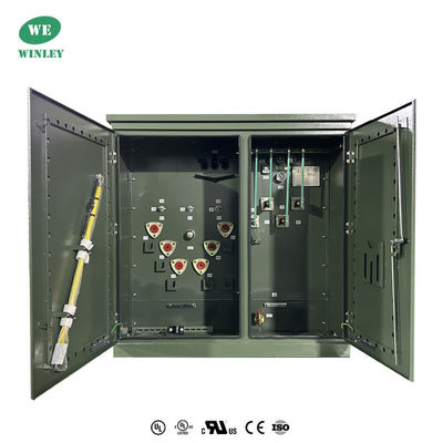1000Kva থ্রি ফেজ প্যাড মাউন্ট ট্রান্সফরমার 304SS বিতরণ 12000V তেল নিমজ্জিত UL / CUL সার্টিফাইড