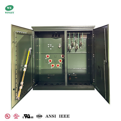 UL/CUL সার্টিফিকেশন থ্রি ফেজ প্যাড মাউন্টেড ট্রান্সফরমার ৩৭৫০কেভিএ ১২.৪৭কেভি থেকে  ৪৮০ভি পাওয়ার ডিস্ট্রিবিউশন মিডিয়াম ভোল্টেজ এর জন্য