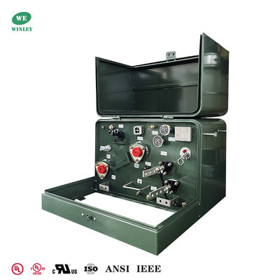 50 কেভিএ সিঙ্গল ফেজ প্যাড মাউন্টড ট্রান্সফরমার পাওয়ার ডিস্ট্রিবিউশন লুপ ফিড অ্যাডিটিভ পোলারিটি 240V থেকে 480V UL তালিকাভুক্ত