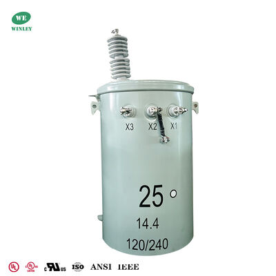 25kva Pole Mounted Transformer oil immersed power transformer 13.85KV CSA C2.2-06 Standard