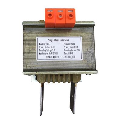 750VA 300A 12A একক ফেজ ভোল্টেজ কন্ট্রোল ট্রান্সফরমার 400Hz 62.5V থেকে 2.5V