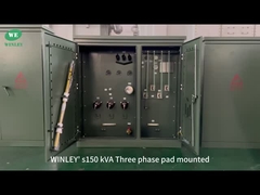 ইউএল তালিকাভুক্ত ১৫০কেভিএ ৩ ফেজ প্যাড মাউন্টেড ট্রান্সফরমার ১২৮৭০V থেকে ২০৮V রেডিয়াল ফিড এএসএনআই আইইইই স্ট্যান্ডার্ড