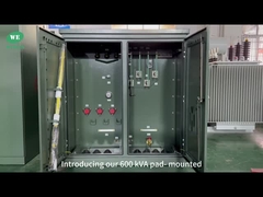 ইউএল তালিকাভুক্ত 600Kva 3 ফেজ প্যাড মাউন্ট ট্রান্সফরমার তেল নিমজ্জিত 34.5KV থেকে 480V দক্ষ শক্তি বিতরণ